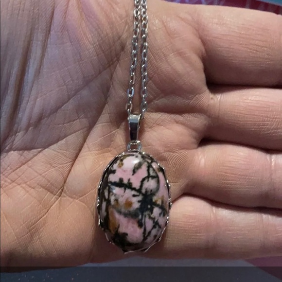 NEW GORGEOUS RHODONITE NECKLACE - Picture 5 of 10